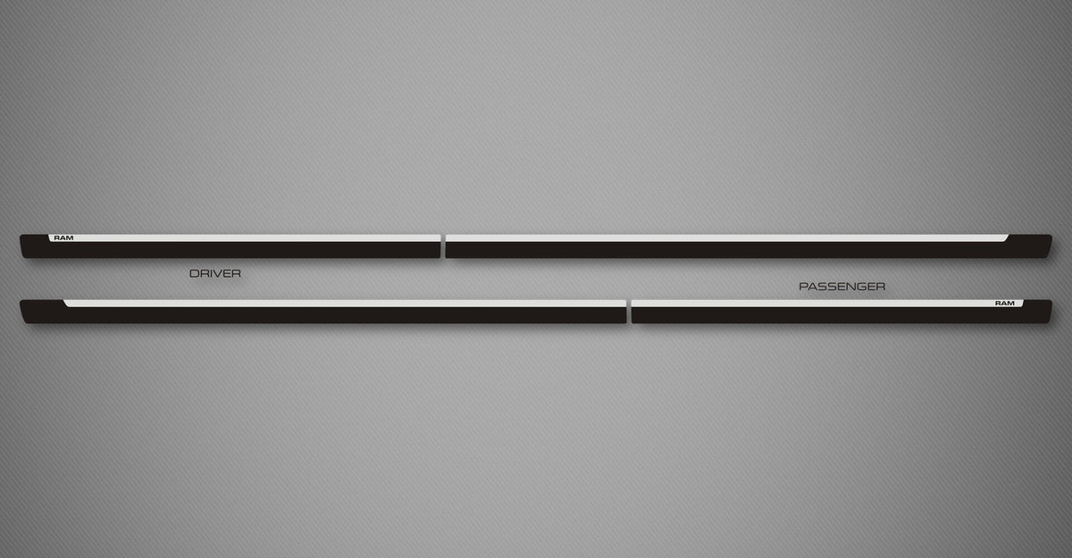 Azure C Body Side Moldings for 2011-2018 Ram 1500 (Quad Cab)