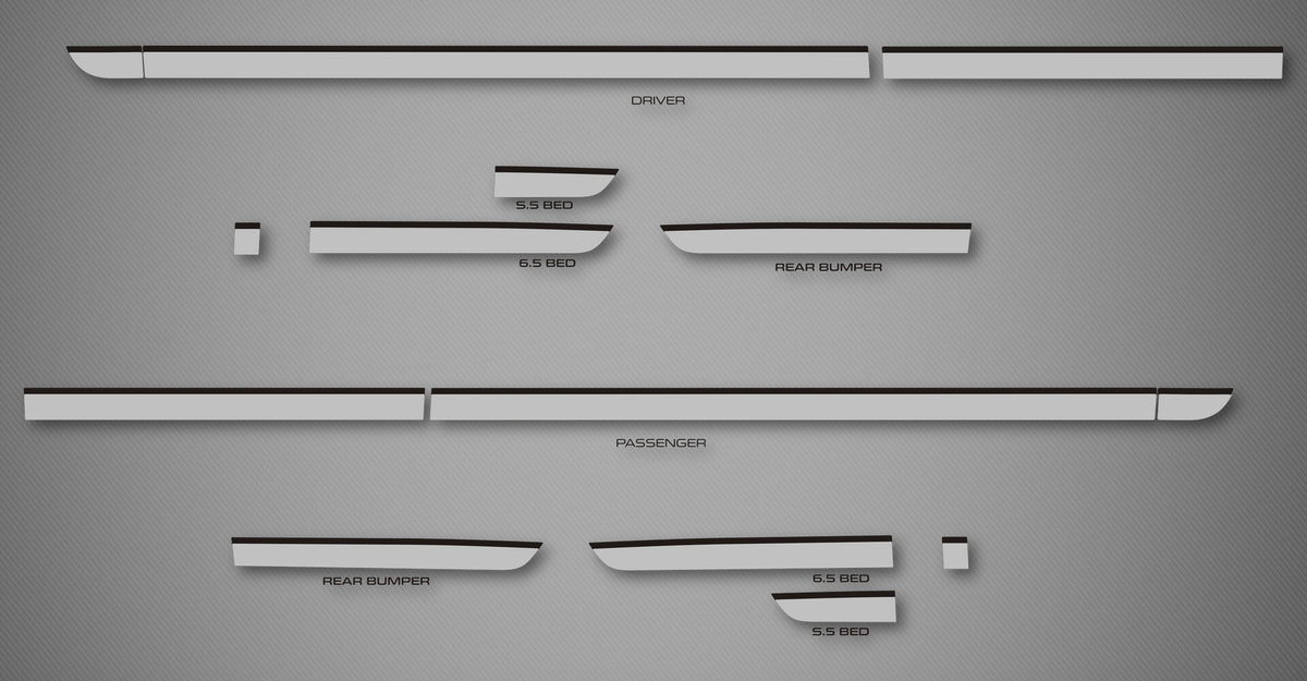 2-Tone Groove Trims for 2015-2020 Ford F-150 (SuperCab)