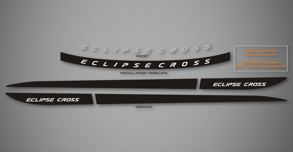 Hood Lettering & Groove Trims for 2018-2021 Mitsubishi Eclipse Cross