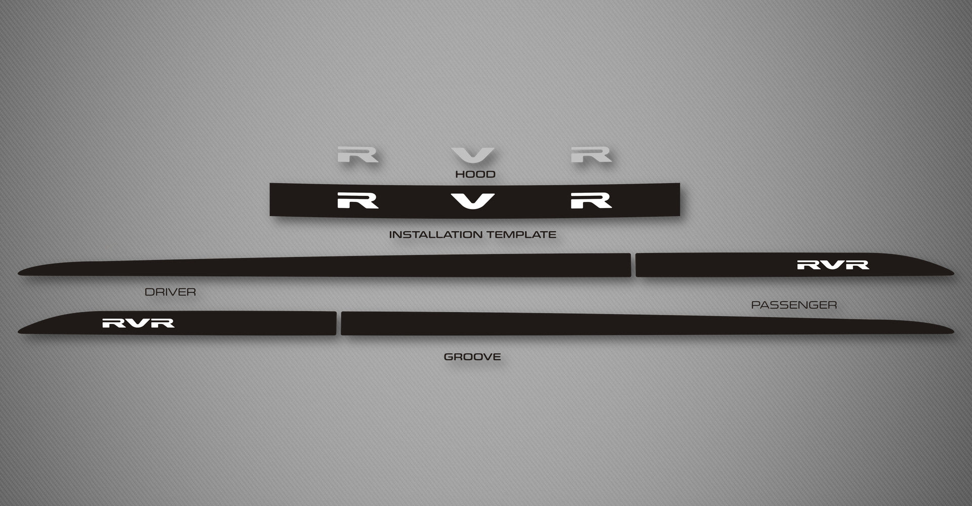 Hood Lettering & Groove Trims for 2011-2019 Mitsubishi RVR