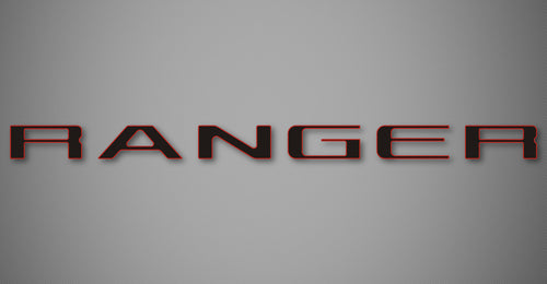 2-Tone Tailgate Logo for 2019-2022 Ford Ranger (SuperCab)
