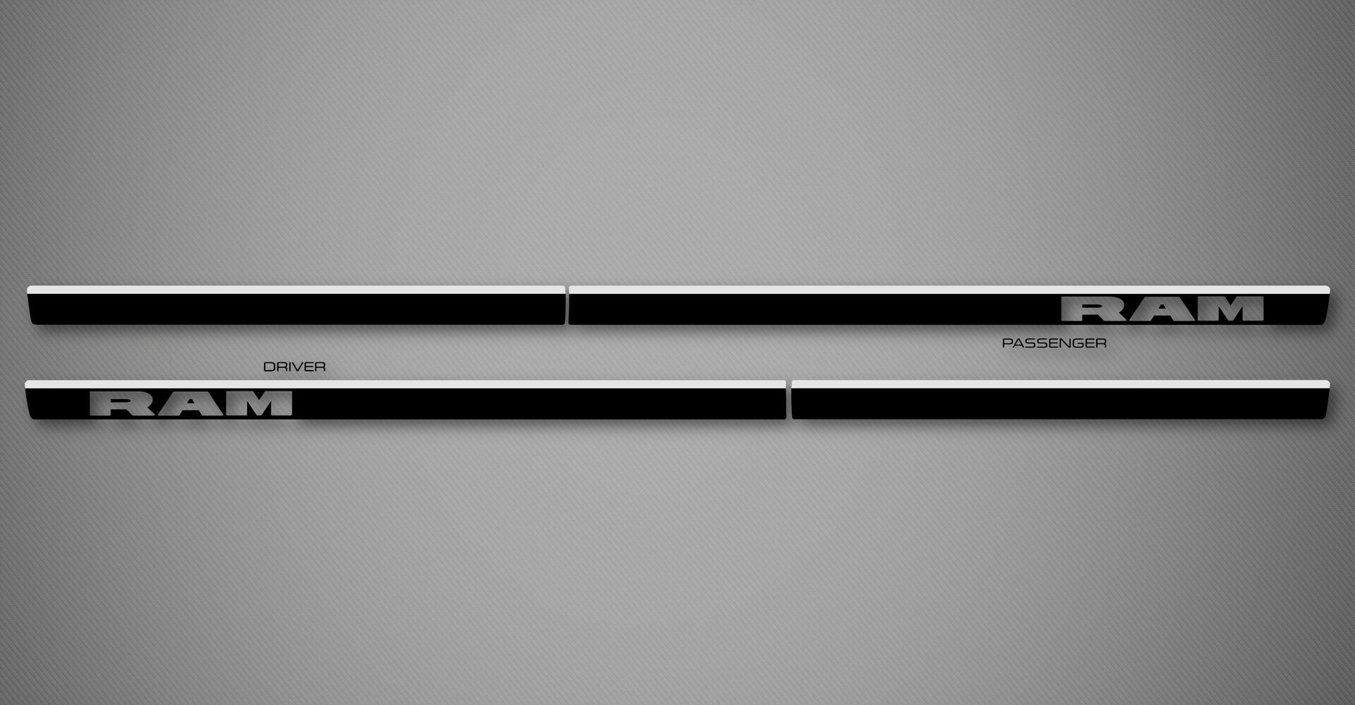 Azure C Body Side Moldings for 2019-2026 Ram 1500 (Quad Cab, Cut-Out)