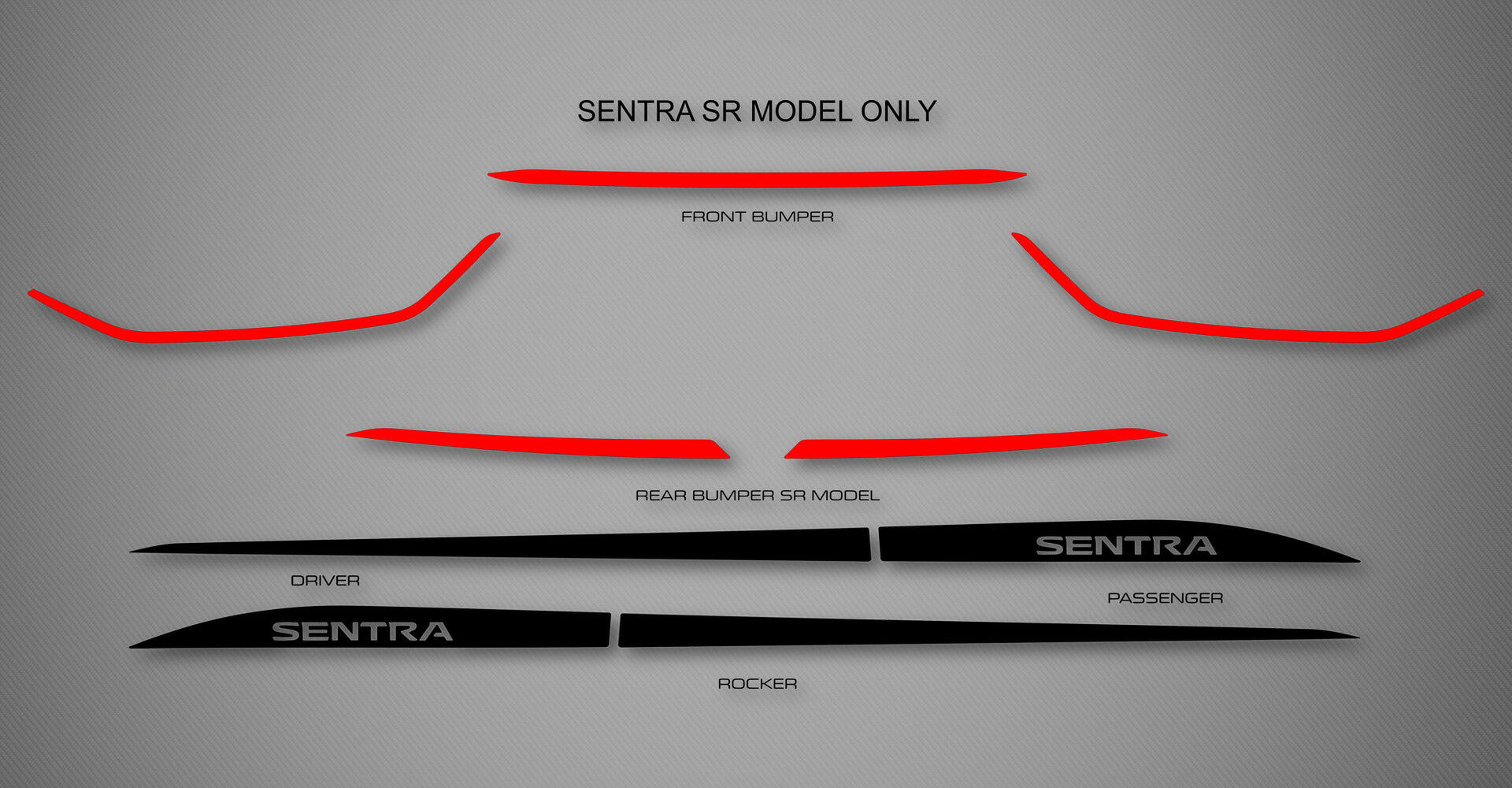 Rocker Trim Kit for 2020-2025 Nissan Sentra