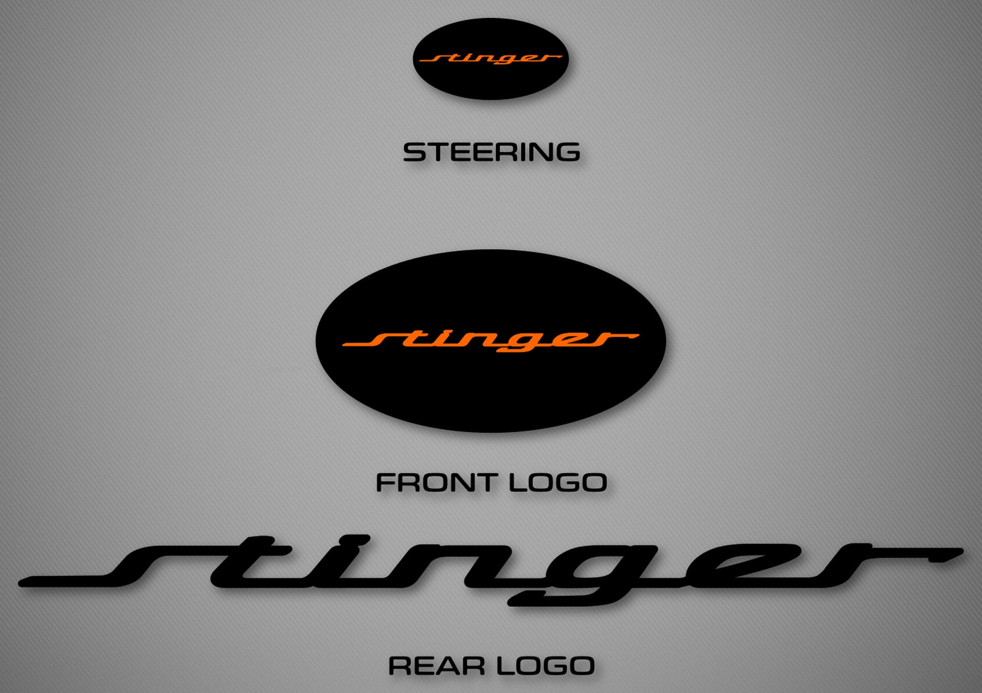 Hood and Tailgate Logo Kit for 2018-2023 Kia Stinger
