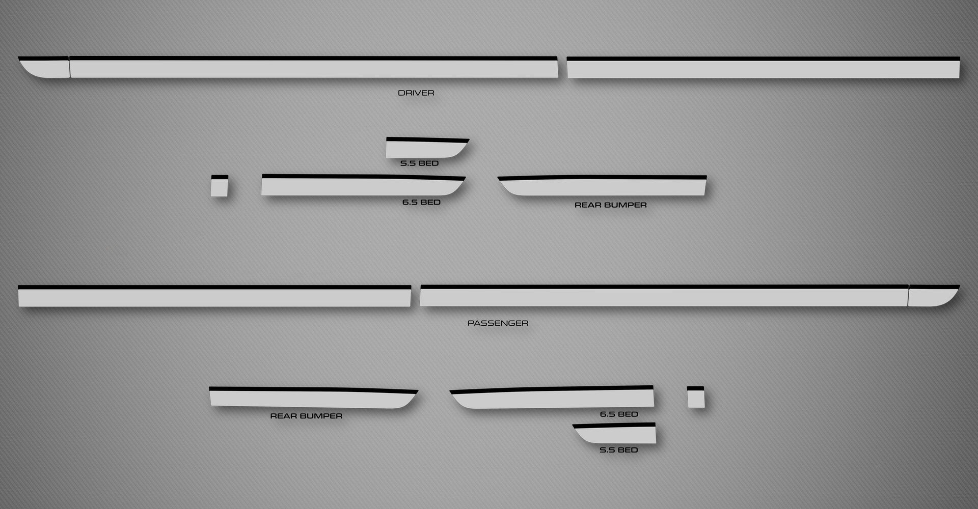 2-Tone Groove Trims for 2015-2020 Ford F-150 (SuperCrew)