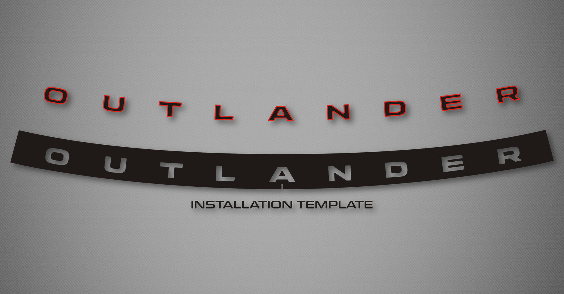 2-Tone Tailgate Logo for 2022-2026 Mitsubishi Outlander