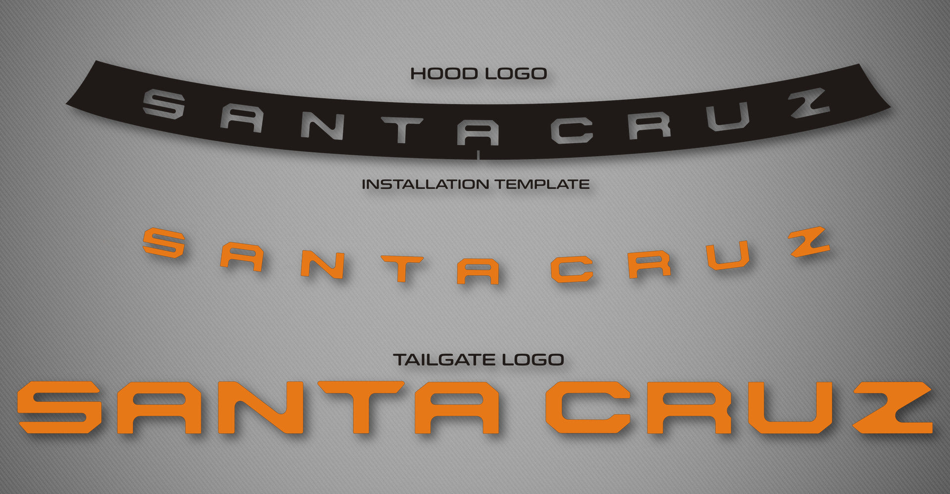Hood and Tailgate Logo Kit for 2022-2026 Hyundai Santa Cruz