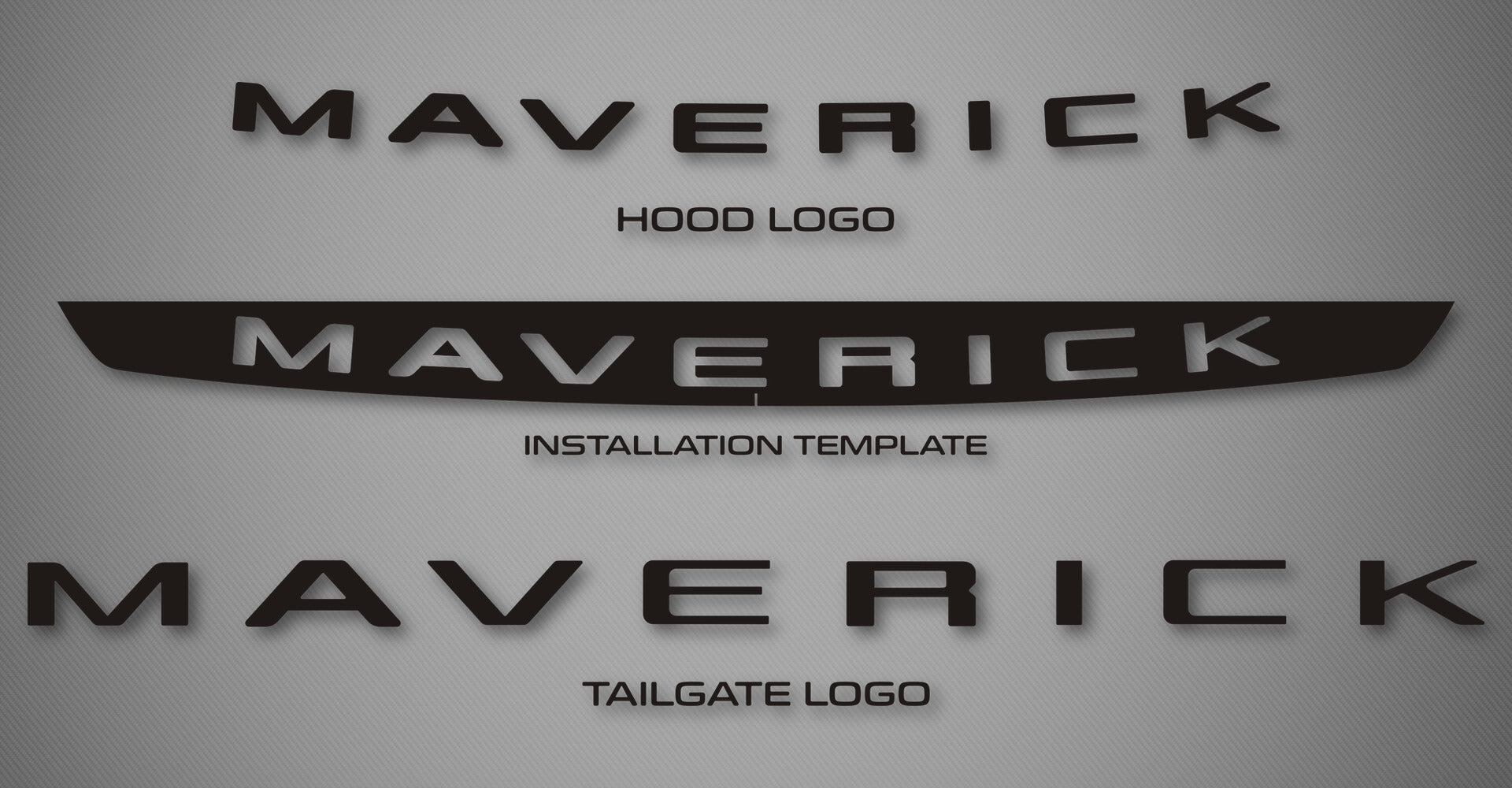 Hood and Tailgate Logo Kit for 2022-2026 Ford Maverick