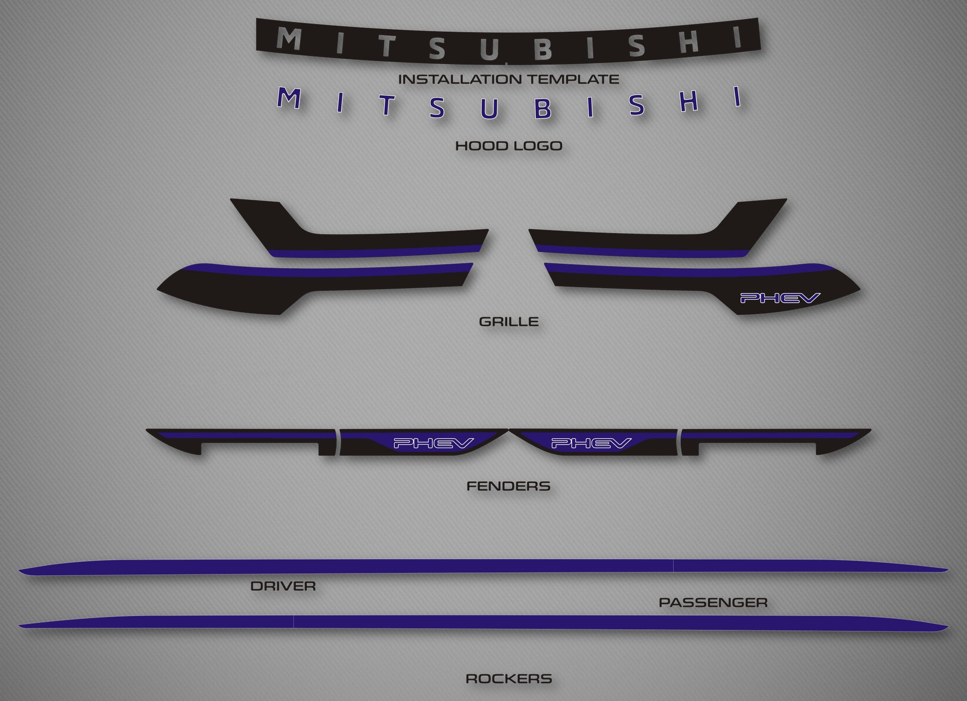 Rocker Trim Kit for 2018-2022 Mitsubishi Outlander PHEV