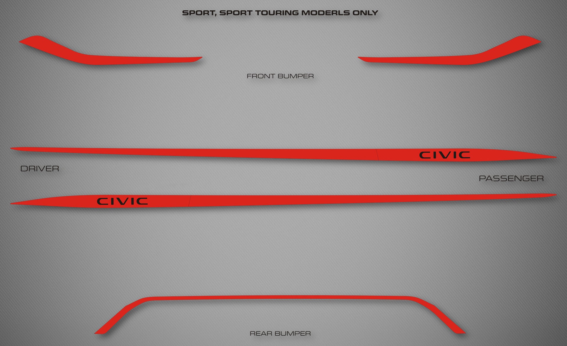 Rocker Trim Kit for 2022-2024 Honda Civic (Hatchback)