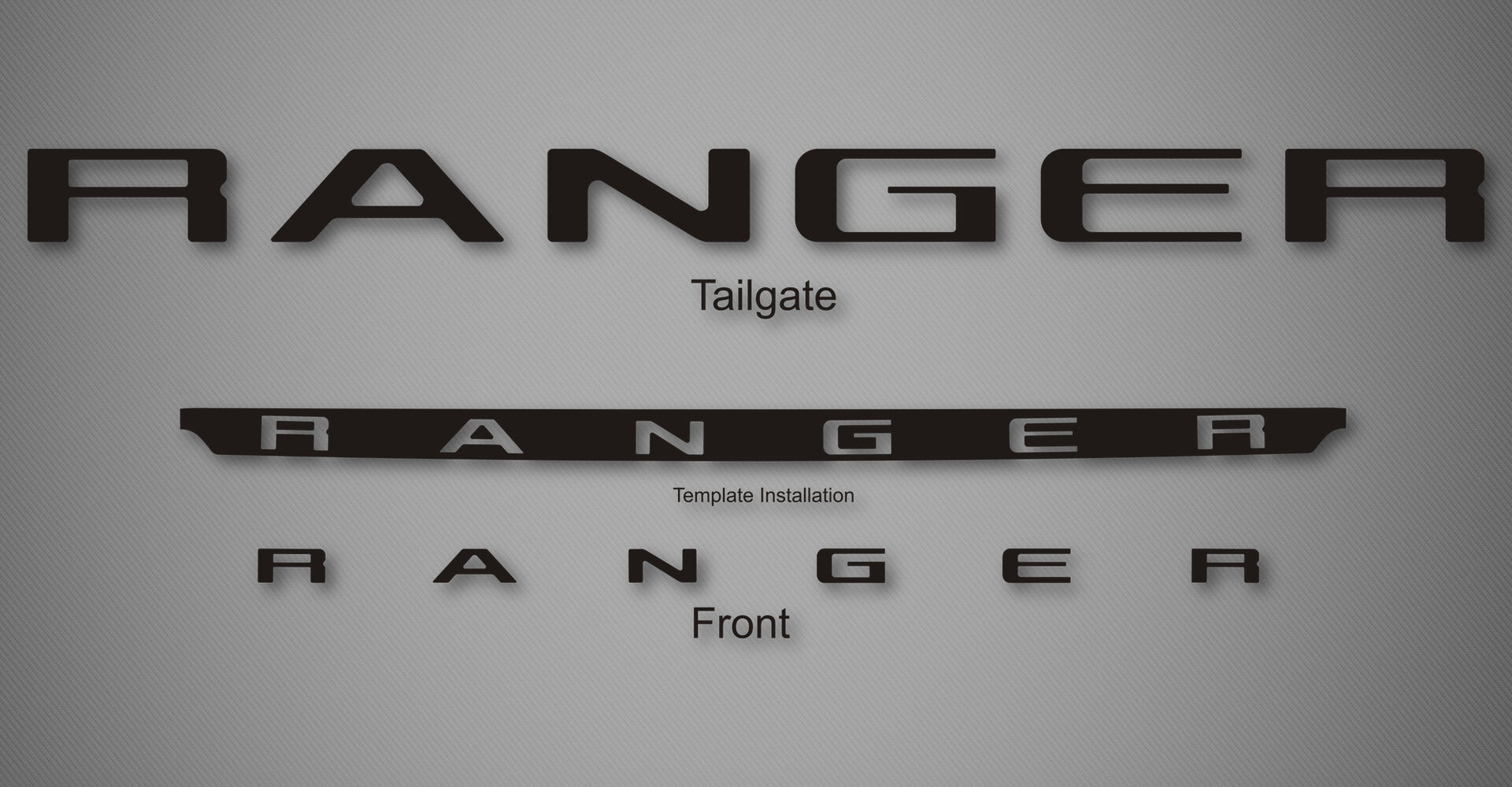 Hood and Tailgate Logo Kit for 2019-2022 Ford Ranger (SuperCab)