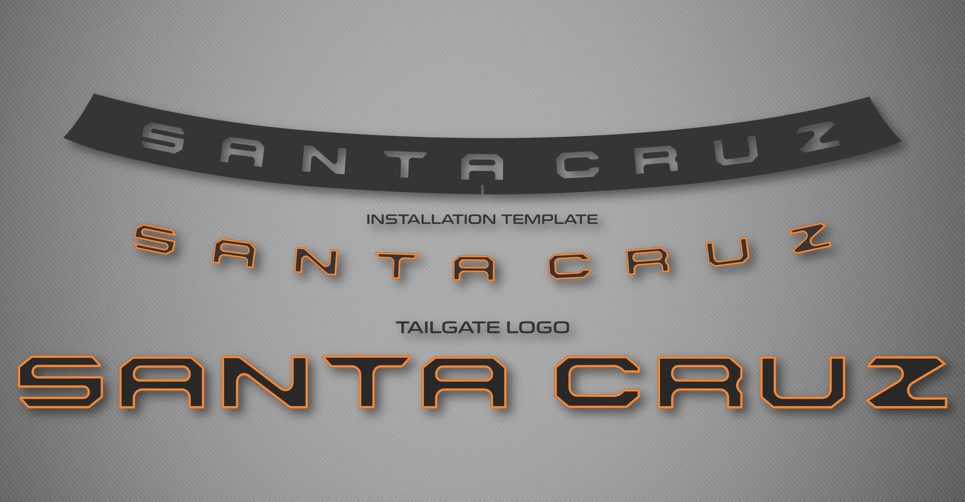 2-Tone Hood and Tailgate Logo Kit for 2022-2026 Hyundai Santa Cruz