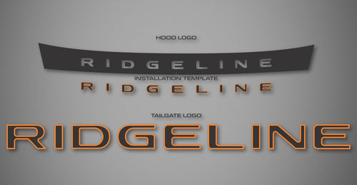 2-Tone Hood and Tailgate Logo Kit for 2024-2026 Honda Ridgeline (Crew Cab)