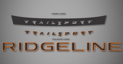 2-Tone Hood and Tailgate Logo Kit for 2024-2026 Honda Ridgeline TrailSport (Crew Cab)