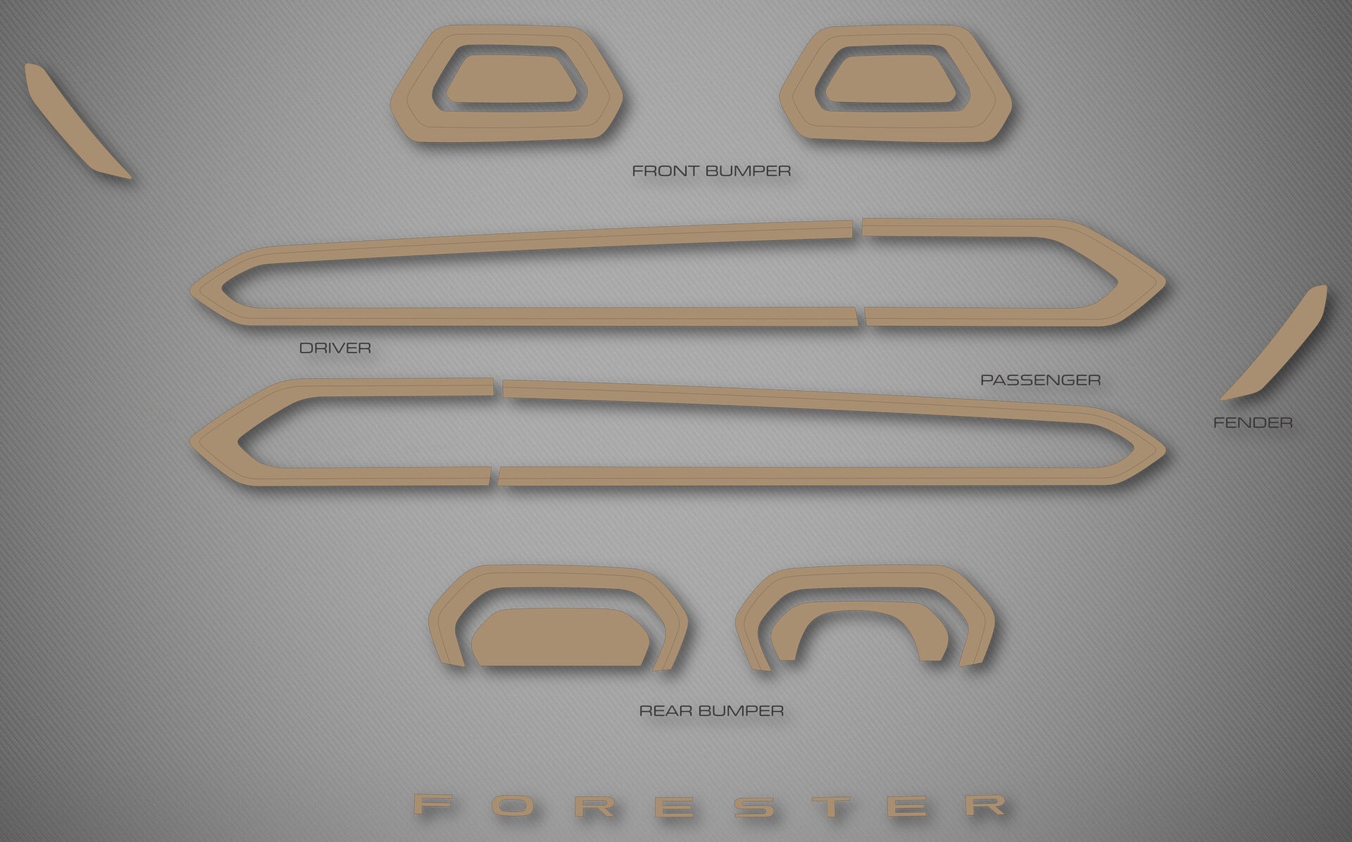 Full Exterior Trim Kit for 2025-2026 Subaru Forester