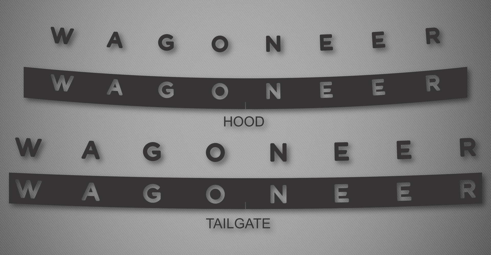 Hood and Tailgate Logo Kit for 2022-2026 Jeep Wagoneer