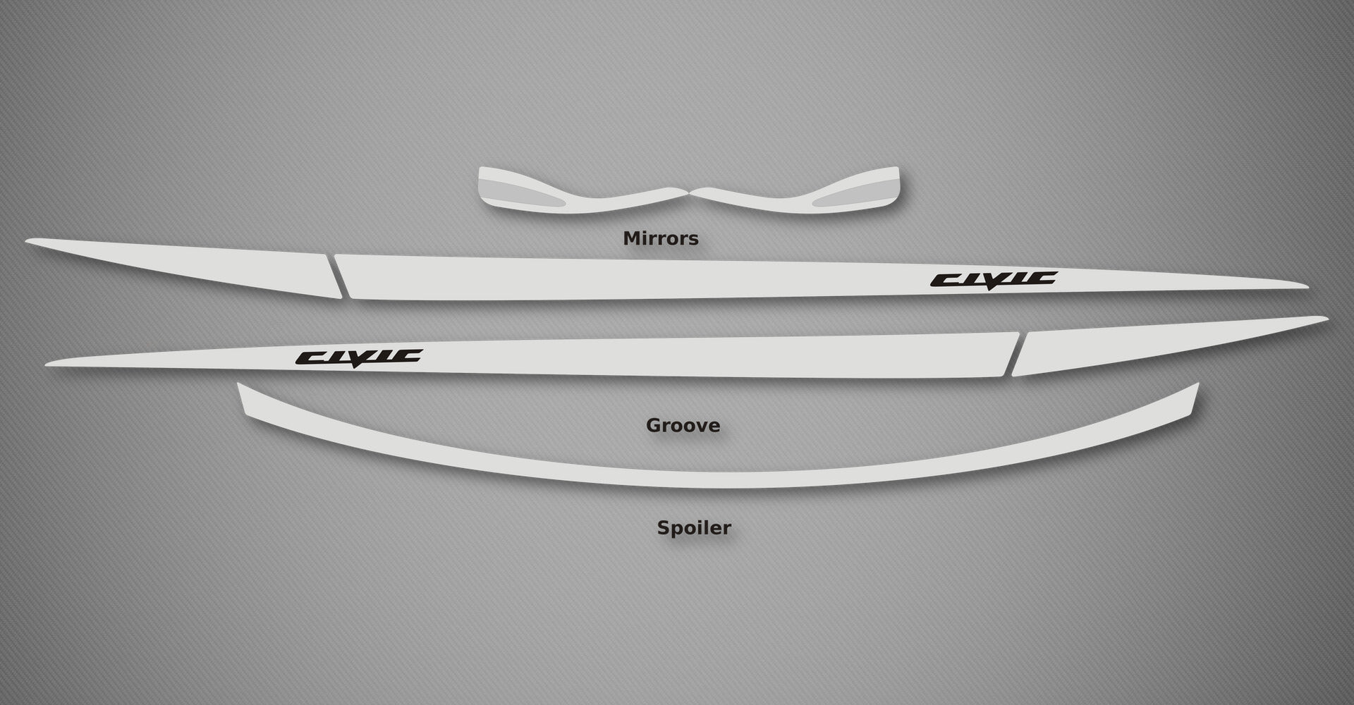 Groove Trim Kit for 2012-2013 Honda Civic (Coupe)