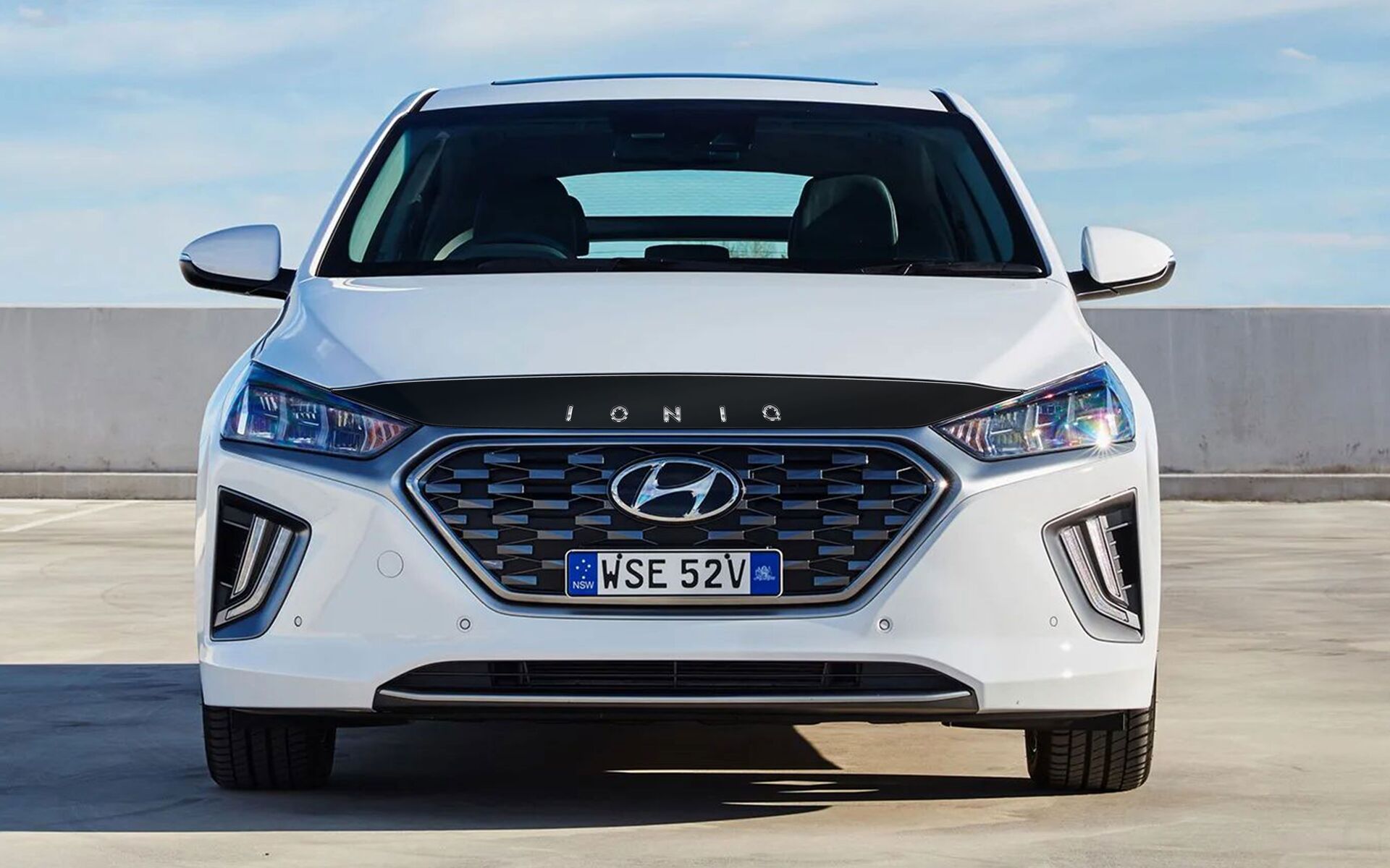 Hood Protector w/ Logo for 2018-2022 Hyundai Ioniq (Hatchback) — 2