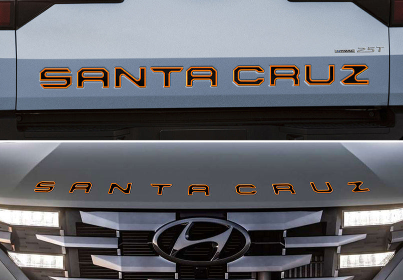 2-Tone Hood and Tailgate Logo Kit for 2022-2026 Hyundai Santa Cruz — 2