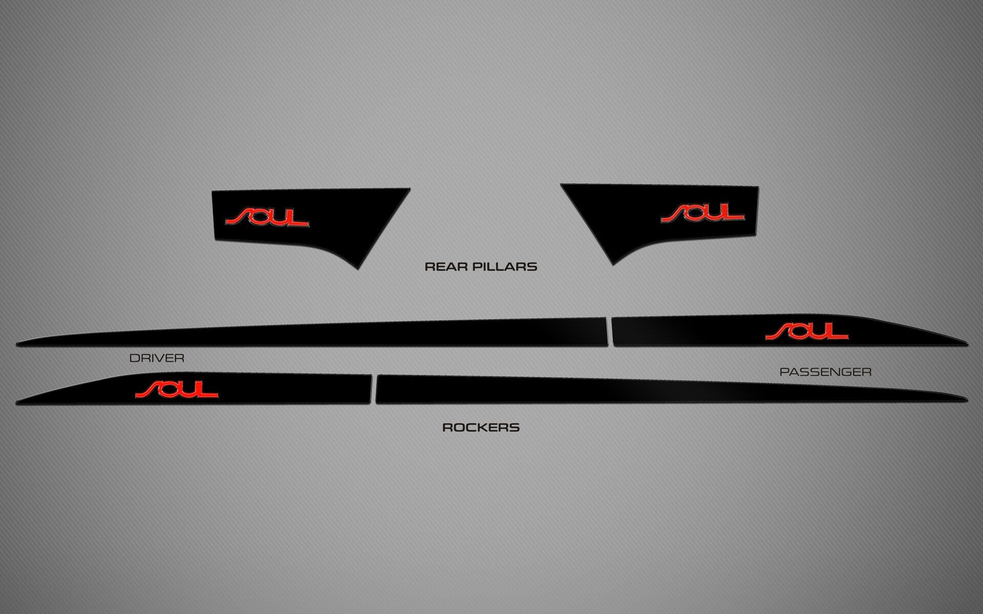 Rocker Trim Kit for 2020-2025 Kia Soul — 4