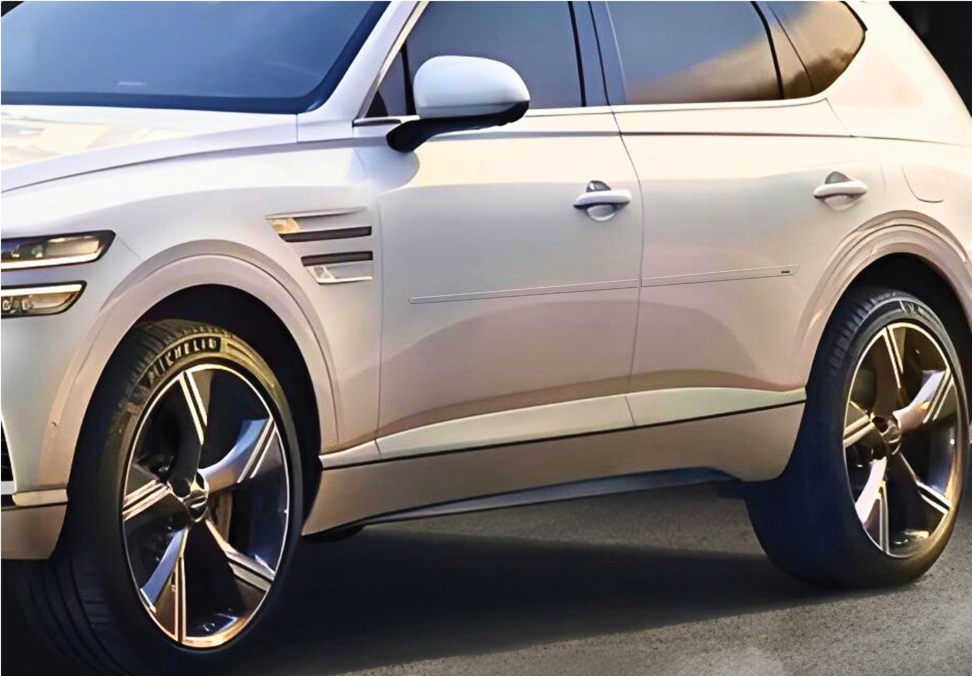 Paint XS Body Side Moldings for 2021-2026 Genesis GV80 — 2