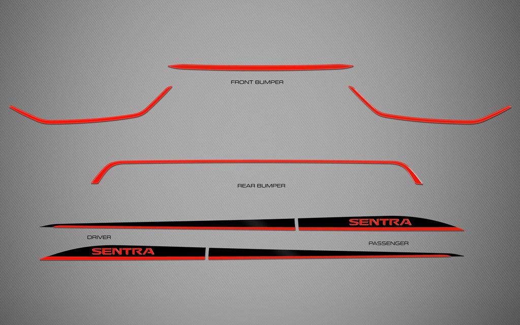 Rocker Trims (2Tone) for 2020-2023 Nissan Sentra — 3
