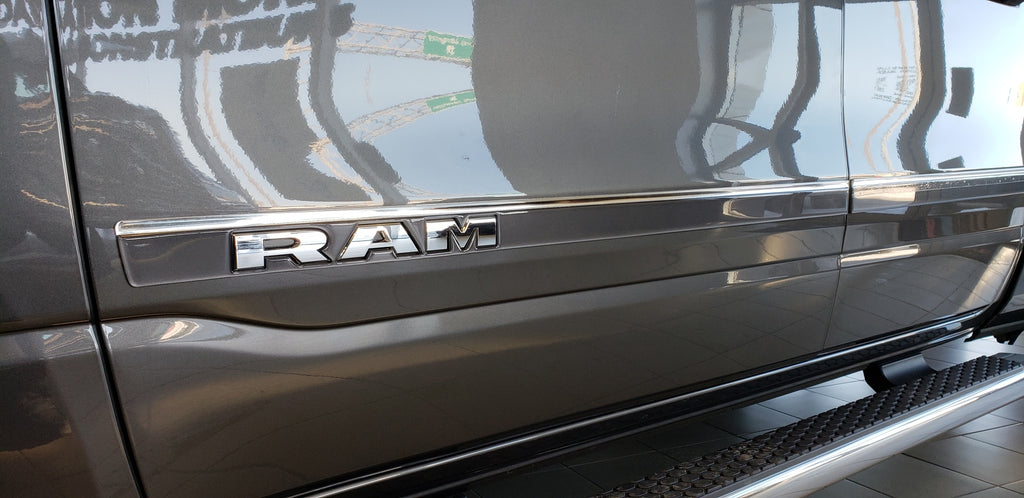 Azure C Body Side Moldings for 2019-2026 Ram 1500 (Quad Cab, Cut-Out) — 2